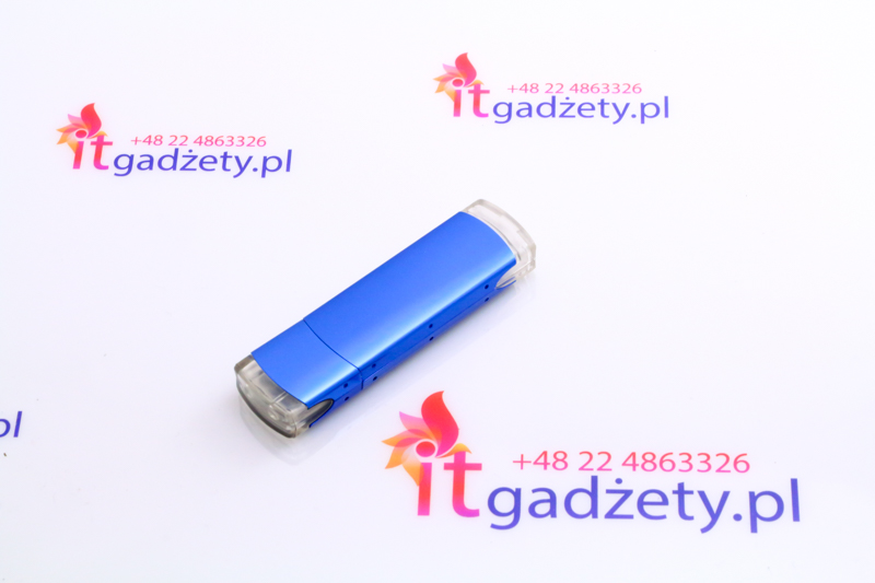 Promocyjny pendrive pod grawer logo, niebieski
