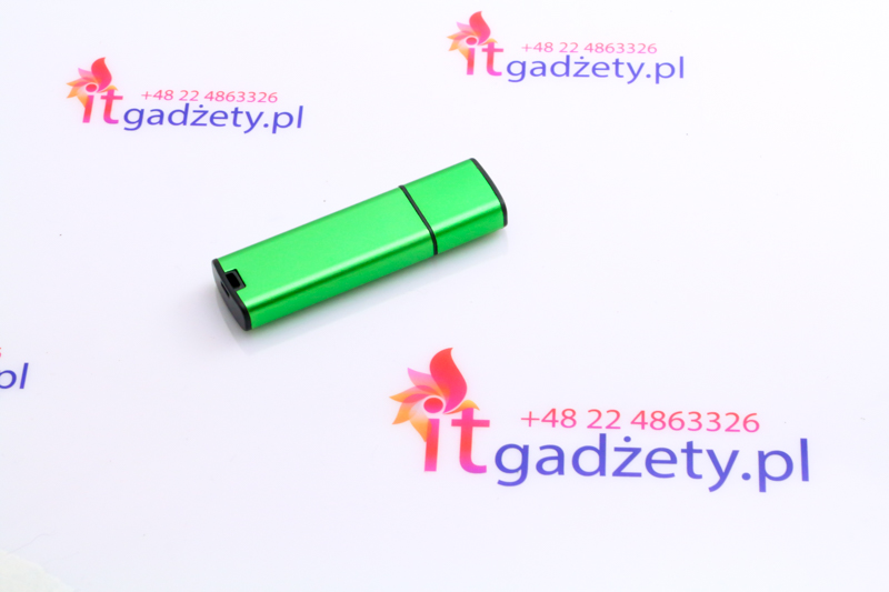 Zielony niedrogi pendrive pod grawer logo