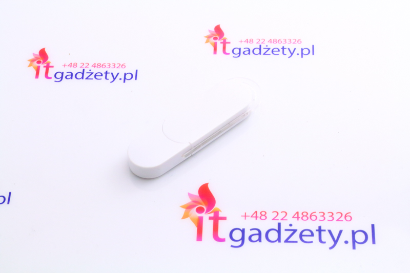 Biały pendrive do znakowania nadrukiem