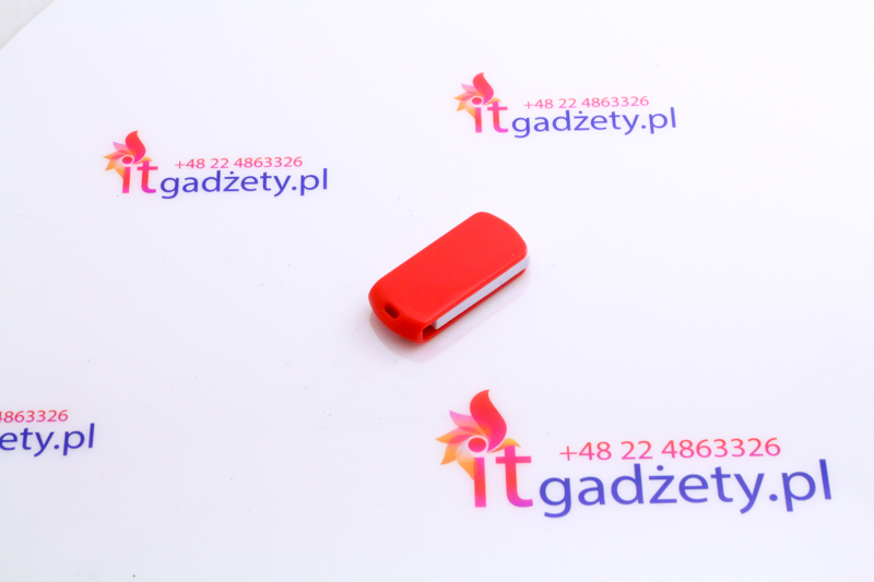 Czerwony pendrive z nadrukiem logo Czerwony pendrive z nadrukiem logo