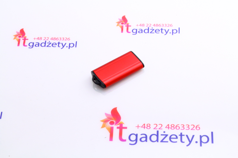 Czerwony pendrive z nadrukiem slim