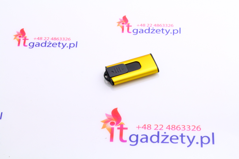 Żółty pendrive z nadrukiem slim