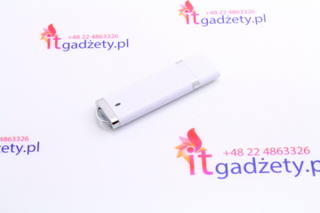 Biały klasyczny pendrive USB