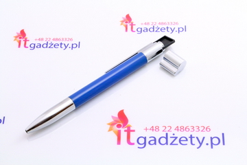 Pendrive z długopisem 64GB, niebieski